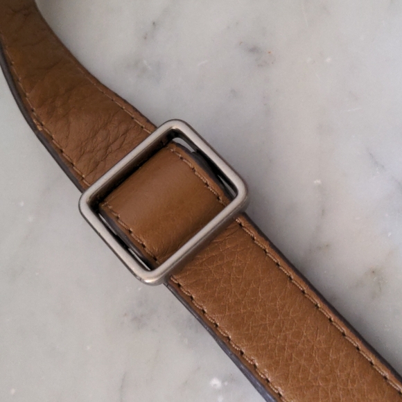 Fossil Brown Leather Crossbody Bag with Silver Hardware - Picture 6 of 7